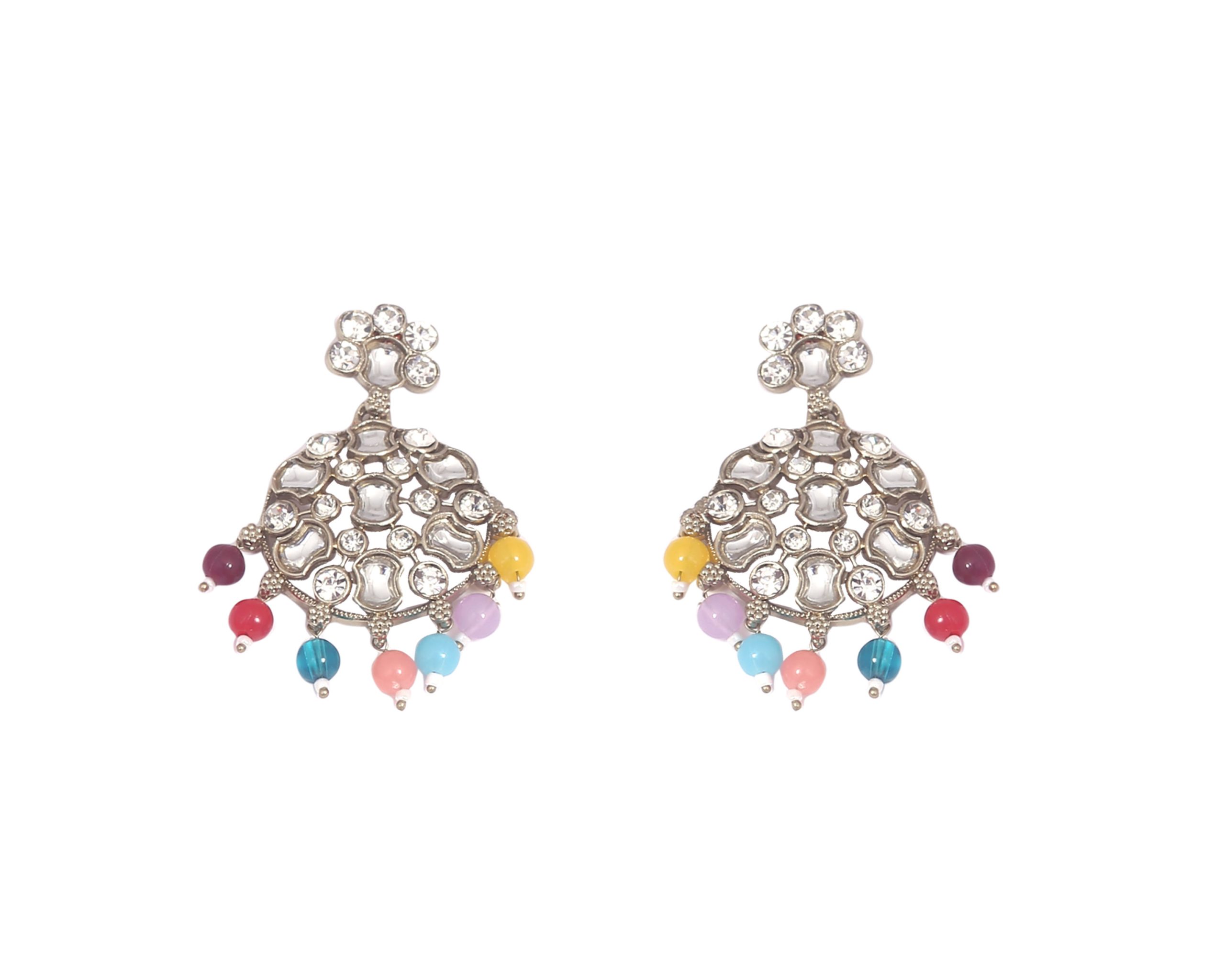 Multicolor Kundan, Tiny Treasure Necklace, Chhoti Sundarta Haar - Image 4