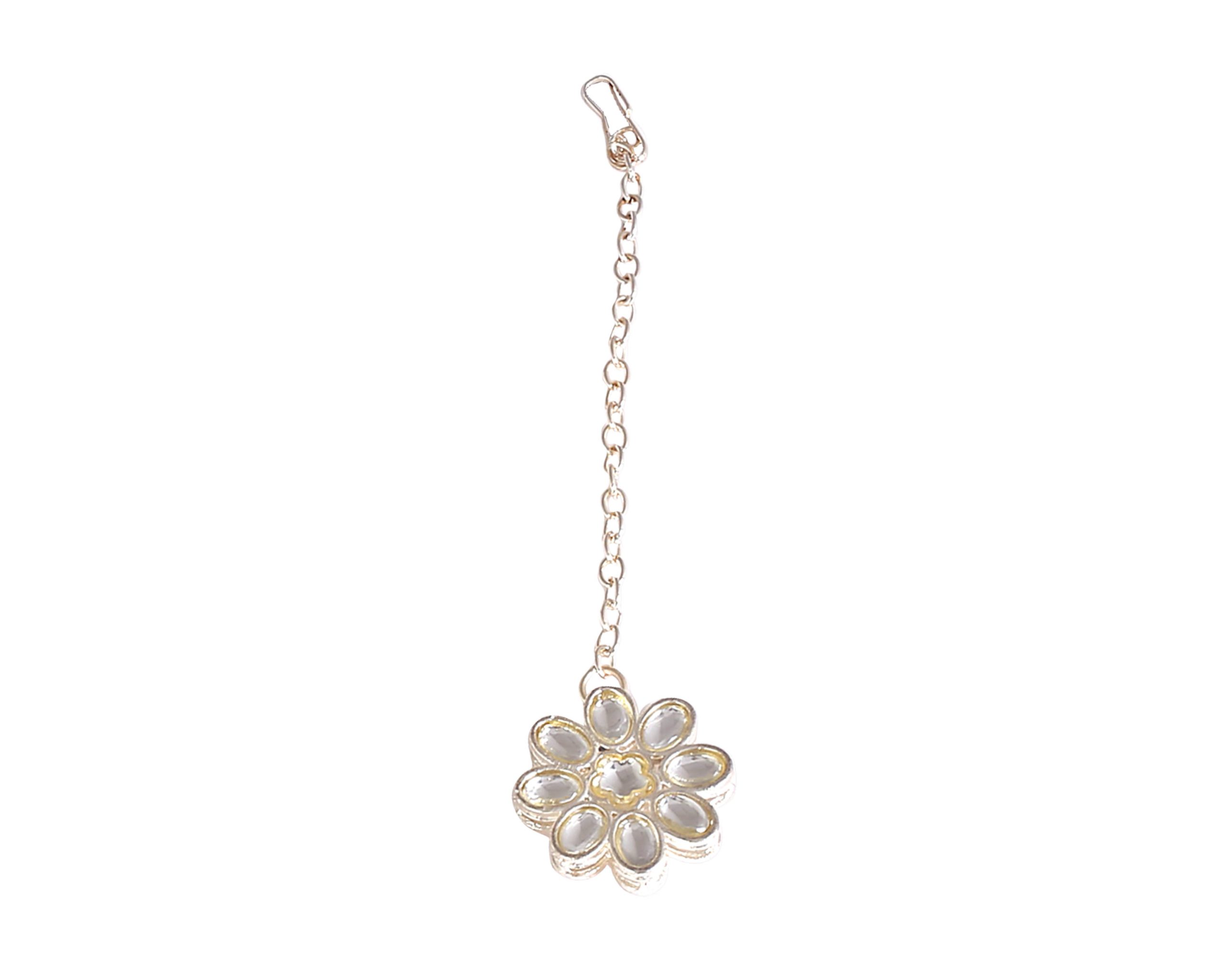 Classic White Moti Kundan Choker Set - Image 4
