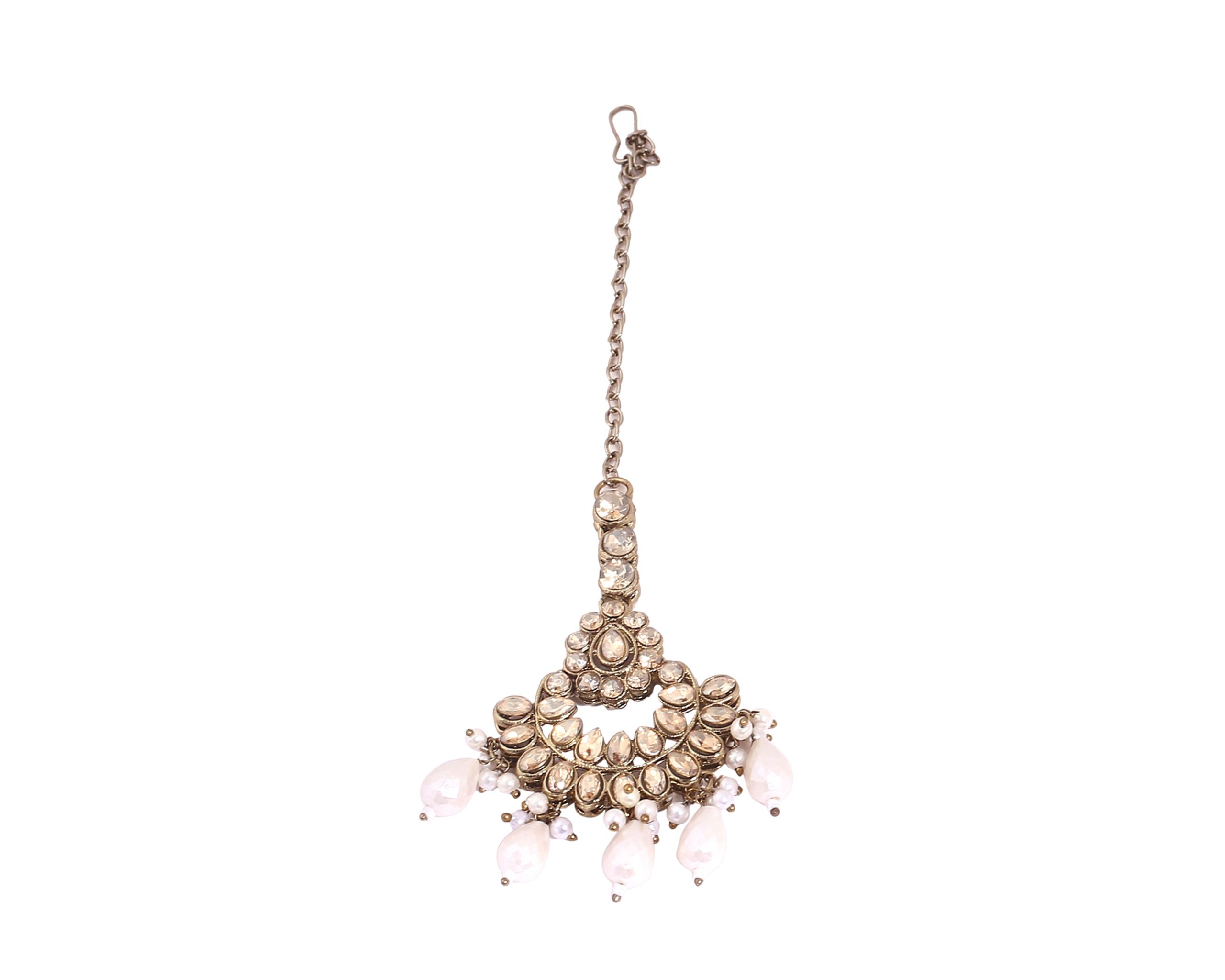 Golden Rivoli Bridal Pearl Necklace Set - Image 5