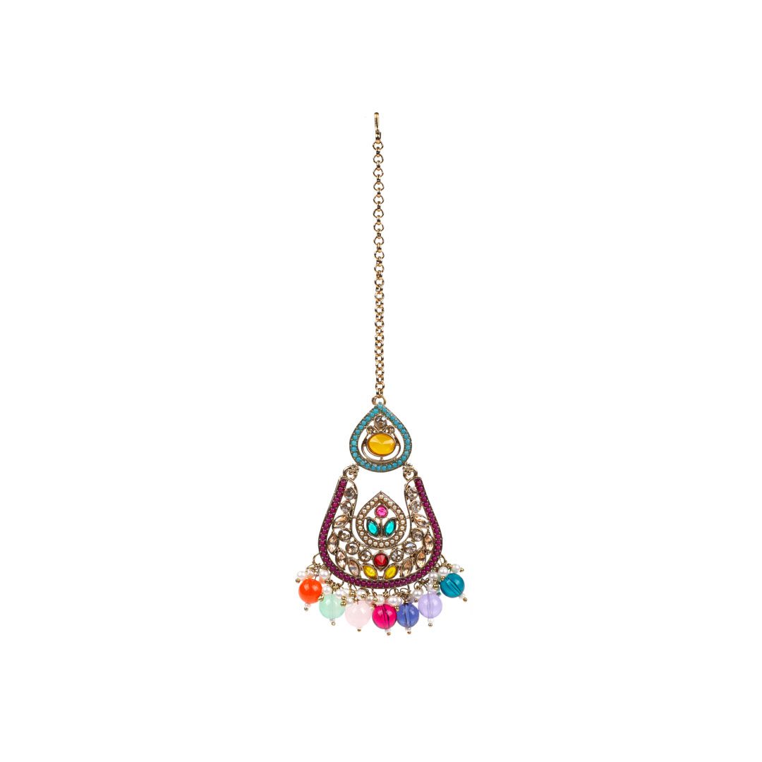 Zara Noor: Multicolor Pearl Majesty Necklace Set - Image 4