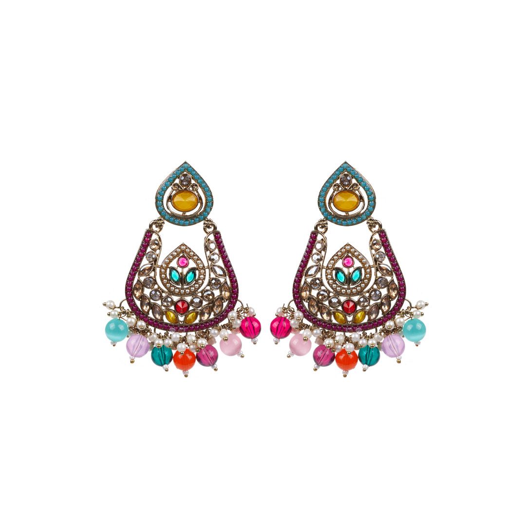 Zara Noor: Multicolor Pearl Majesty Necklace Set - Image 5